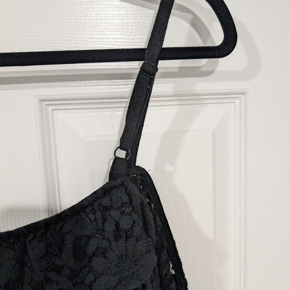 Torrid Deep Black Vintage Slub Corset Waist Babydoll Cami in Size 3 (22/24) - Picture 9 of 12